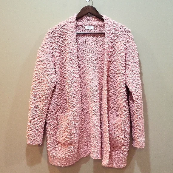 EUC cozy pink cardigan worn once Size M/L Bluivy brand - Picture 1 of 4